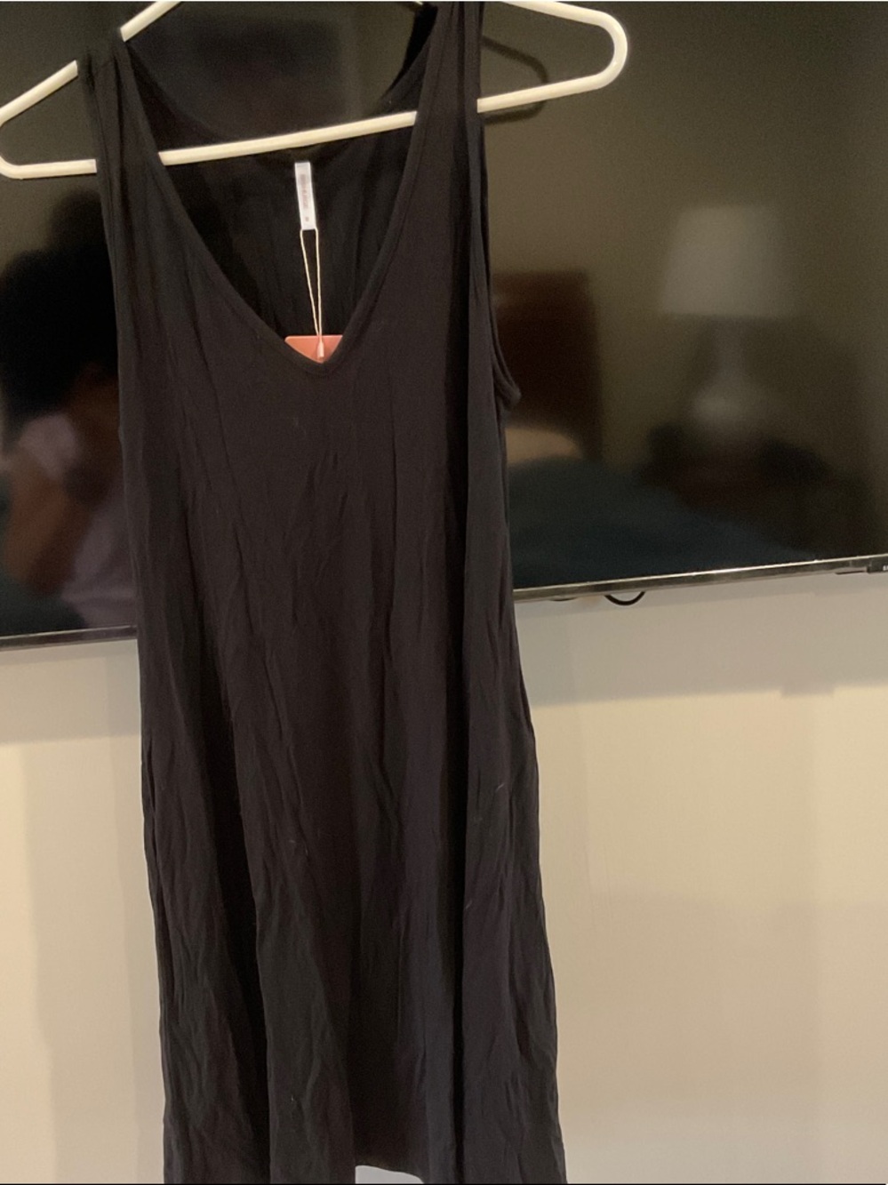 Black V-Neck Women's Swim Coverup Dress